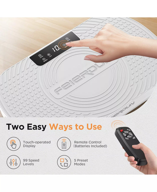 Vibration Plate Exercise Machine, Vibration Plate for Lymphatic Drainage, Power Plate Vibration Platform for Weight Loss, Toning, Wellness