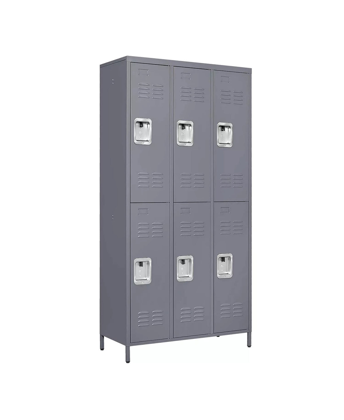 72"H 6-Door Metal Storage Locker - Secure Multi-Tier Employee and Gym Cabinet