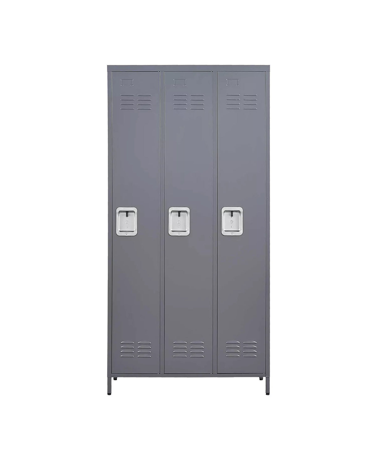 72"H Triple Door Metal Locker - Secure 3-Tier Storage Cabinet