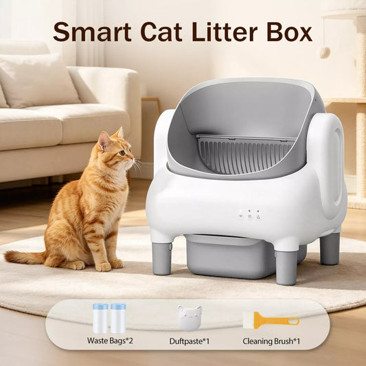 Cumridge Self-Cleaning Cat Litter Box with App & Large Waste Bin
