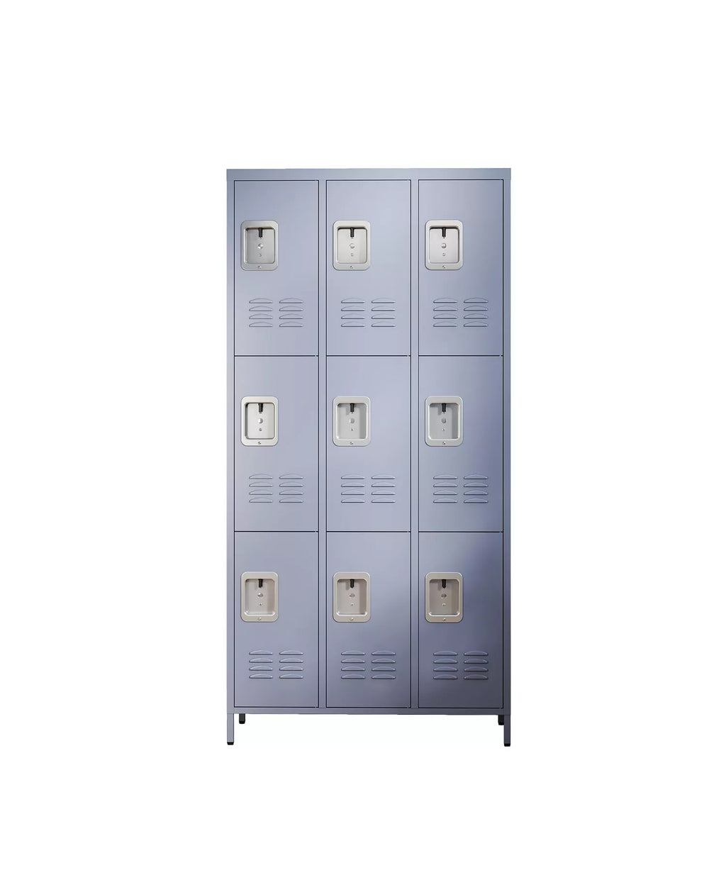 72"H 9-Door Metal Locker Cabinet - Secure Multi-Compartment Storage