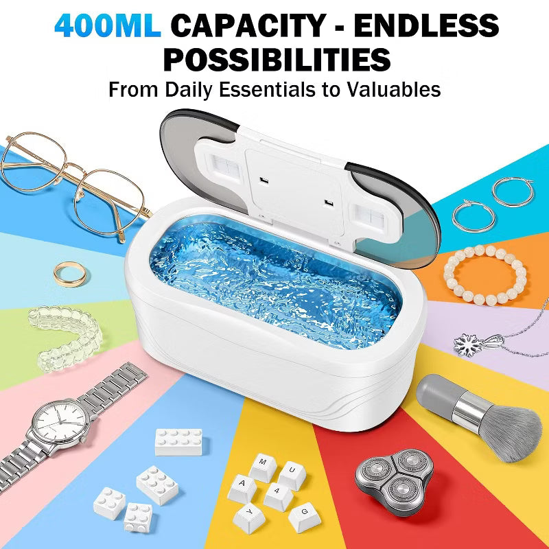 Ultrasonic Jewelry Cleaner with UV Light and Multi-Mode Deep Cleaning,Black