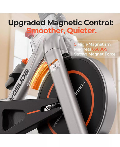 Magnetic 2.0 Premium Exercise Bike, Ultra-Quiet Strong Magnetic Resistance, 300lb Capacity, Smooth Stationary Bike for Home