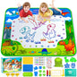 Kinder King Water Doodle Mat, 40 x 32 Inch Mess Free Drawing Mat, Educational Toy for 3 4 5 6 7 8 Years Old Boys Girls, Neon Color Mat Doodle Board Writing Drawing Toys Holiday Christmas Birthday Gifts