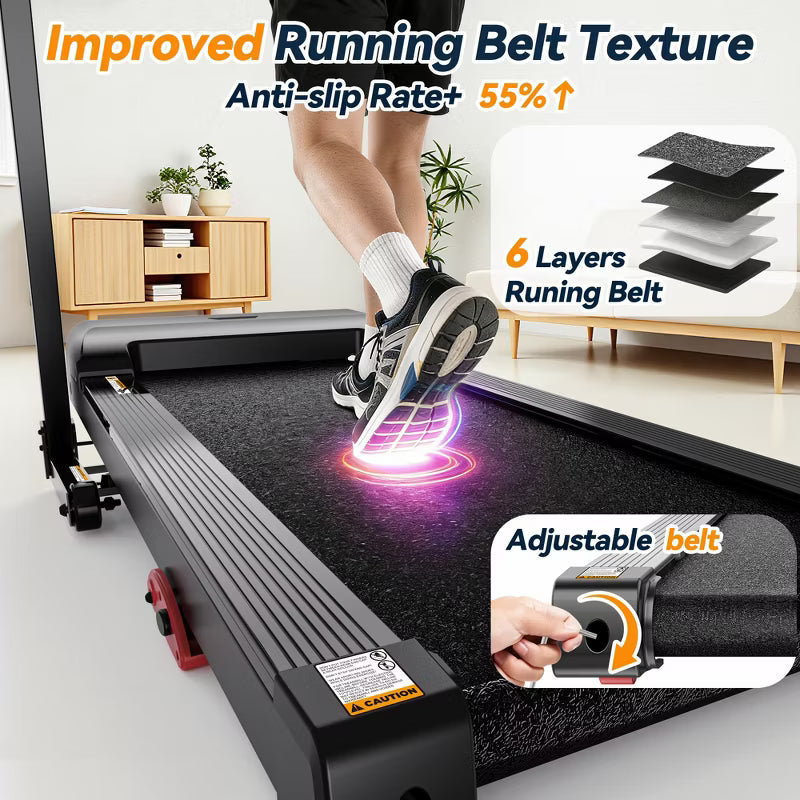 Treadmills Clearance with Incline,Portable Treadmills for Home Small, Incline Walking Pad Treadmill with Handle Bar, Walking Pad Foldable