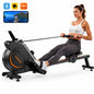 Magnetic Rowing Machine for Home, Bluetooth and App Supported, for Beginners to Athletes with Comfortable Seat and Digital Monitor