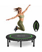 450/550LBS Foldable Mini Trampoline for Adults, 40/48 inches Fitness Rebounder with Bungees, Quiet Stable Exercise Trampoline