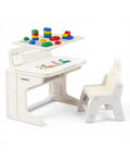 Kids Table and Chair Set, Activity Desk for Drawing, Reading, Building Blocks, and Play