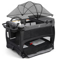 4-in-1 Portable Baby Playard with Bassinet and Mosquito Net, Bedside Sleeper and Changing Table