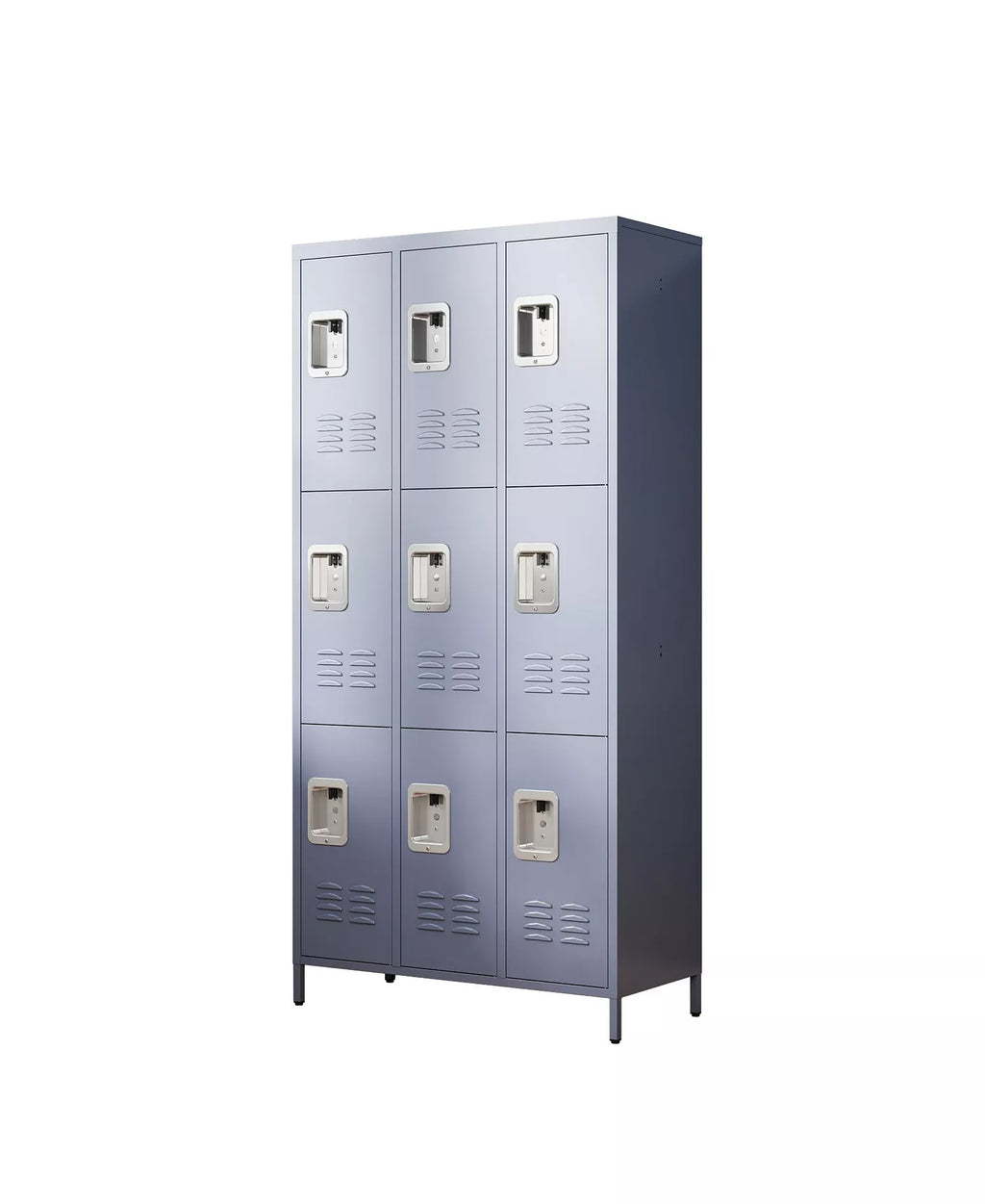 72"H 9-Door Metal Locker Cabinet - Secure Multi-Compartment Storage