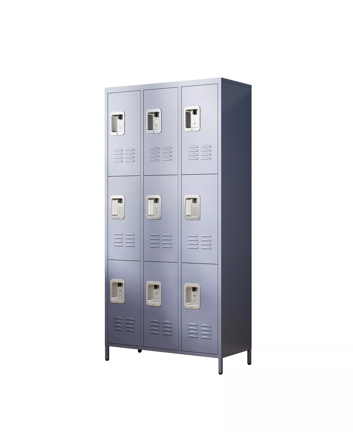72"H 9-Door Metal Locker Cabinet - Secure Multi-Compartment Storage