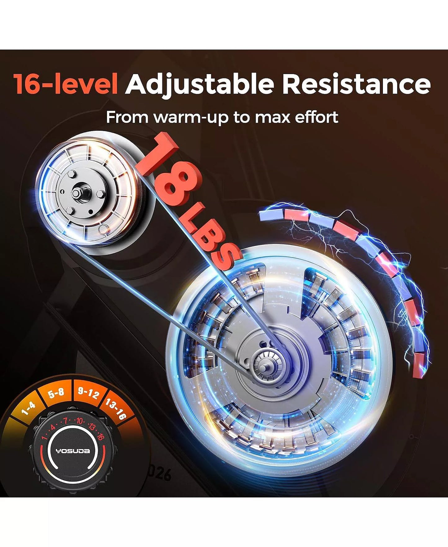 Compact Elliptical with 45degree(s) Incline, 16 Resistance Levels, APP Compatibility, Home Exercise Machine
