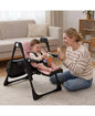 BabyKinder King Convertible Baby High Chair with Wood Grain Removable Double Tray and Easy Clean Design