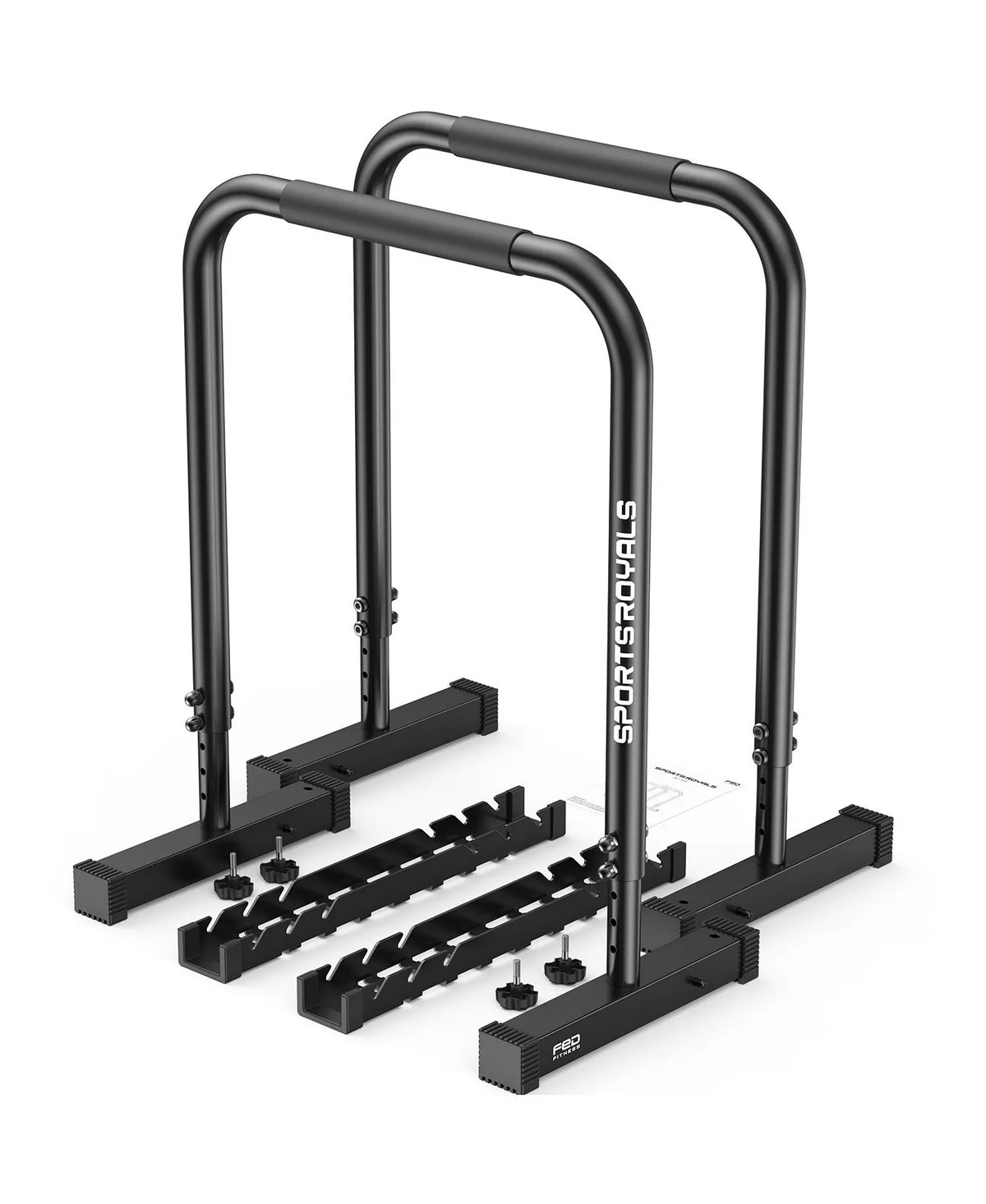 Adjustable Dip Bar Station, Heavy Duty Parallette and Parallel Bars, 400LBS Stable Dip Stands for Home Gym