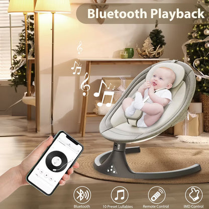 TUMAJUP Baby Swing for Infants with Bluetooth-Gray