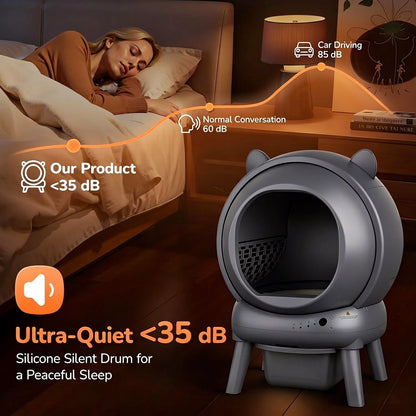 Smart Self-Cleaning Cat Litter Box with Odor Control & Multi-Cat Friendly Design