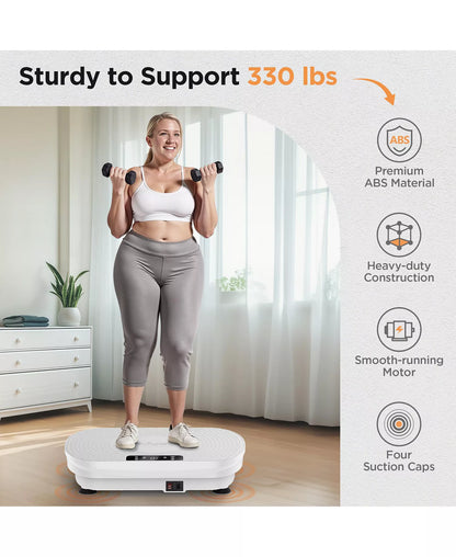 Vibration Plate Exercise Machine, Vibration Plate for Lymphatic Drainage, Power Plate Vibration Platform for Weight Loss, Toning, Wellness