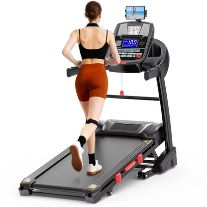 5.1HP Folding Treadmill 400 lbs Capacity for Home, 20% Auto Incline, Walking & Running, 18’’ Wide Belt