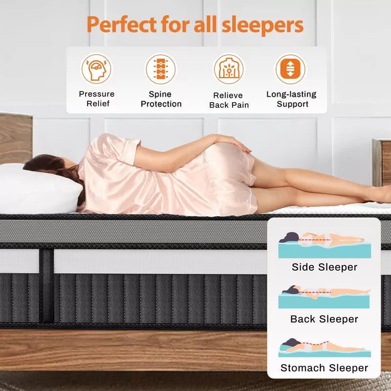 14" King mattress in a box, Cooling Memory Foam Mattress, Medium Firm, Motion Isolation, Pressure Relief, CertiPUR-US Certified