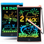 Kinder King 2 Pack LCD Writing Tablet with Stylus, 8.5 inch Colorful Doodle Board Drawing Pad for Kids, Travel Games Activity Learning Toys, Birthday Gift for Age 3 4 5 6 7 8 Year Old Boys Girls