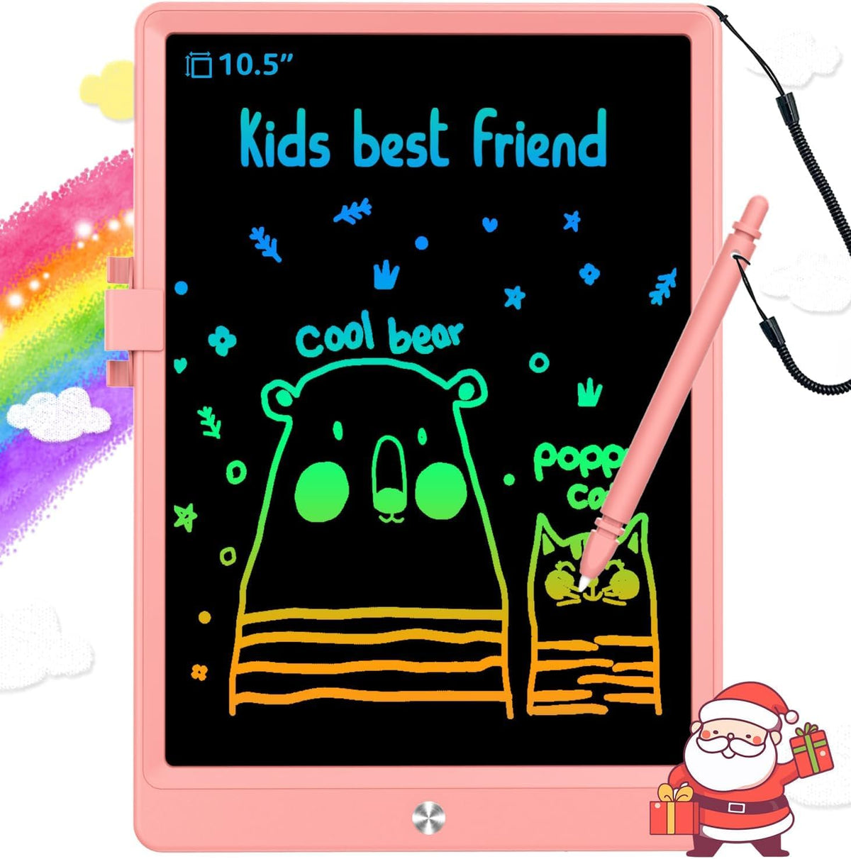 LCD Writing Tablet Doodle Board,10.5 inch Colorful Drawing Pad,Electronic Drawing Tablet, Drawing Pads,Travel Gifts for Kids Ages 3 4 5 6 7 8 Year Old Girls Boys