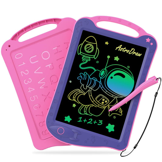 Kinder King Astrodraw Drawing Pad Toys, Colorful LCD Writing Tablet for Kids, Doodle Board for Toddlers 3 4 5 6 Years Old, Travel Sensory Space Toy for Boys Girls, Birthday Gift Idea