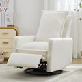 Upholstered Glider Recliner Rocking Chair with 360° Swivel for the Nursery and Living Room