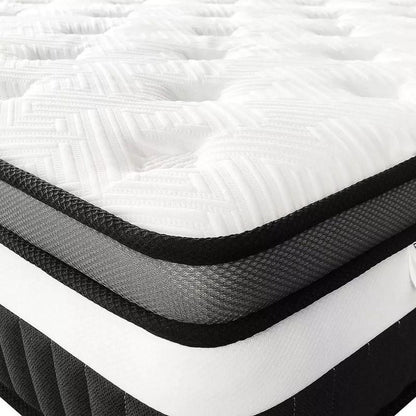 King Mattress Clearance — 14“ Hybrid Mattress in a Box, Pocket Springs, Medium Feel, Motion Isolating, CertiPUR-US Certified, Fiberglass Free