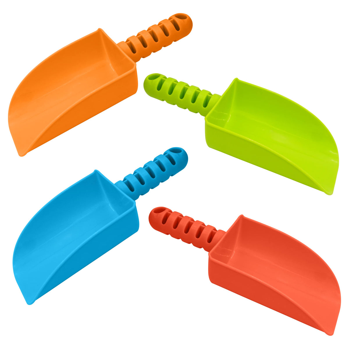 4 Pack Beach Shovels 8 Inch, Heavy Duty Plastic Sand Shovel for Kids, - Great for Planting Gardening Shovels for Toddlers, Outdoor Digging Sandbox Toys, Easter Basket Stuffers