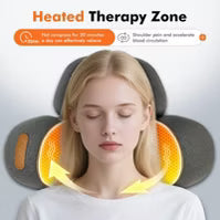 Morfone Heating&Massage Neck Pillow, Neck and Shoulder Massager for Neck Pain Relief, Cervical Massage Pillow for Back&Shoulders