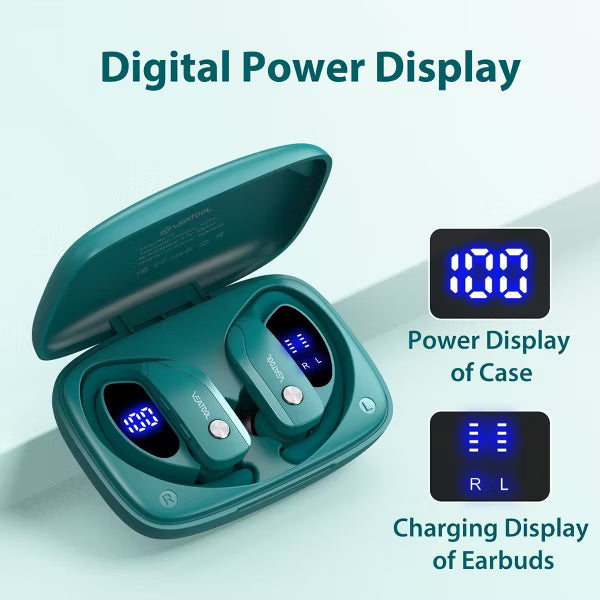 T6 Wireless Earbuds Bluetooth Headphone Sport, Bluetooth 5.4 Earbud, 68Hrs Earphone with Earhook
