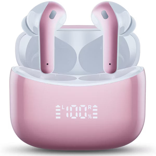 Wireless Charging Bluetooth Earbuds, Hi-Fi Stereo, Touch, IPX Waterproof, Mic – iPhone, Samsung & Android