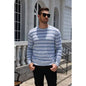 COOFANDY Men's Slim Fit Crewneck Knit Long Sleeve Pullover Sweater Dark Grey S