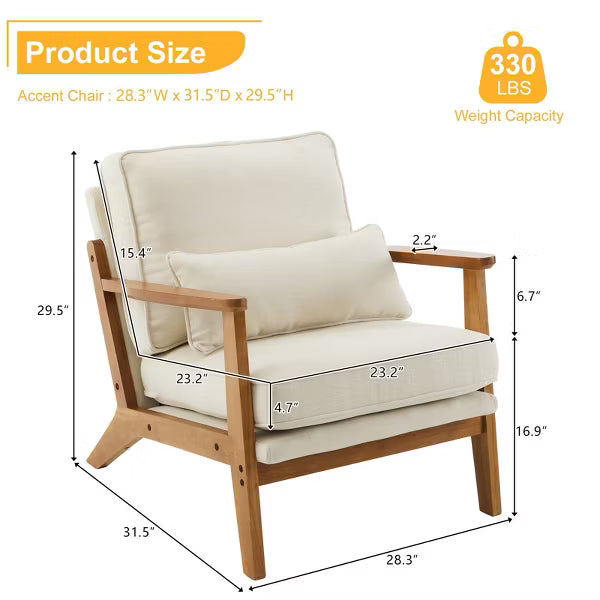 Karl Home Upholstered Single Lounge Chair Accent Chair