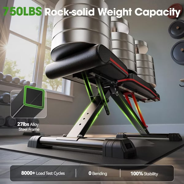 FLYBIRD Adjustable Weight Bench, 5X Stable Lifting Bench, 750LB Capacity Foldable Design for Dumbbell Workouts at Home