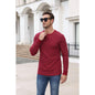 COOFANDY Men's Waffle Knit Crewneck Sweatshirt Lightweight Thermal Pullover for Casual Wear-Black-S