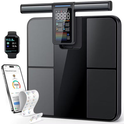 Teendow LVPIMAN Smart Scale for Body Weight and Fat, 57 Body Composition Metrics,BMI, Muscle Mass, 485lbs High Precision,With 5.25"Screen, Bluetooth