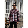 COOFANDY Men's Buffalo Plaid Flannel Shirt Jacket Long Sleeve Button Down Shacket for Outdoors-GW678-S