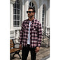 COOFANDY Men's Buffalo Plaid Flannel Shirt Jacket Long Sleeve Button Down Shacket for Outdoors-GW678-S
