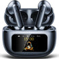 Active Noise Cancelling Wireless Earbuds with Smart Touch Screen, HiFi Stereo Sound, ENC Clear Call Ear Buds, 80H Playtime, Transparency Mode