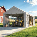 EROMMY 12x24FT Carport, Heavy Duty Carport Canopy, Portable Garage, Metal Carport with PE Fabric Cover, Windproof Steel Frame, Removable Sidewalls