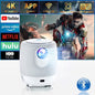 Portable 4K Projector with WiFi 6 & Bluetooth, Electric Focus, 187" Display, for TV Stick/Phone, HDMI USB, Indoor Outdoor