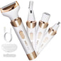 Hoey 4 in 1 Electric Razor for Women – Rechargeable Shaver and Trimmer for Face, Bikini, Underarms and Legs