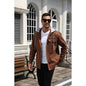 COOFANDY Men's Cotton Hooded Button-Front Shirt Jacket with Flap Pockets-Green-S