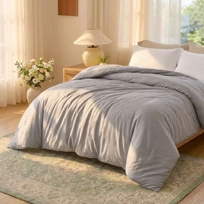 Cooling Comforter Queen Size Cooling Blankets for Hot Sleepers, Lightweight Comforter for Summer with Dual-Sided Cool Tech Grey