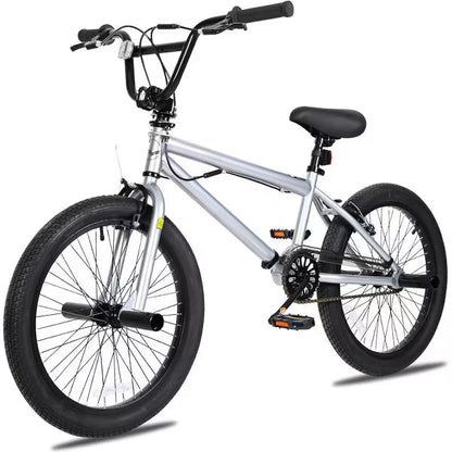 Hykolity 20-Inch Freestyle BMX Bike, Kids Teens Adults 48"–60" Height, Carbon Steel Frame, Black, Ideal for Beginner to Advanced Riders