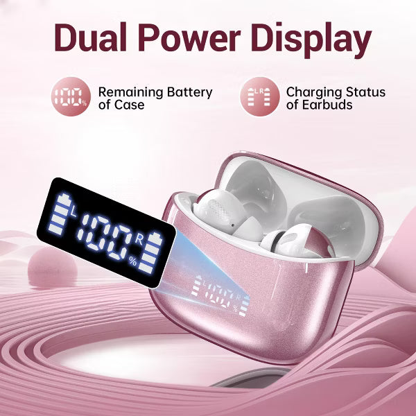 Wireless Charging Bluetooth Earbuds, Hi-Fi Stereo, Touch, IPX Waterproof, Mic – iPhone, Samsung & Android