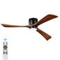 Wanze of Ocean 52 in. 3-Blade Smart Indoor Flush Mount Ceiling Fan with Remote Control, Noiseless Reversible DC Motor, Dimmable LED Light