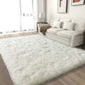 LOVEVOOK Cream White Area Rugs for Living Room 5x7 Feet, Fluffy Shag Bedroom Rug, Modern Indoor Floor Carpet for Home Decor Aesthetic