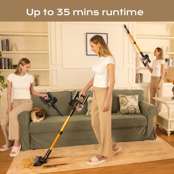 Cordless Vacuum Cleaner, 450W/40Kpa Vacuum Cleaners for Home, Stick Vacuum with Self-Standing, Handheld Vacuum for Pet Hair/Carpet/Floor